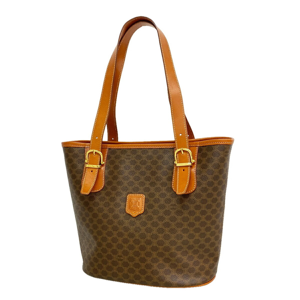 Celine Macadam Tote Bag, Brown, Women's